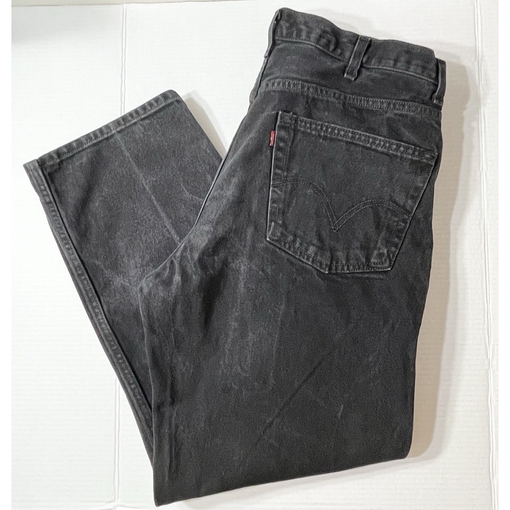Levi's 550 Jeans Men's 40x30 Black Relaxed Fit Heritage Grunge Rock Alt Classic